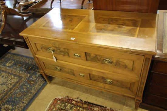 A late 18th / early 19th century Swiss walnut commode, W.4ft 1in.